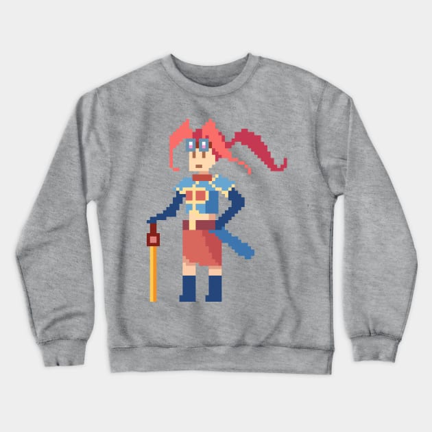 Little Warrior Pixel 64 Crewneck Sweatshirt by GlassDesigns 